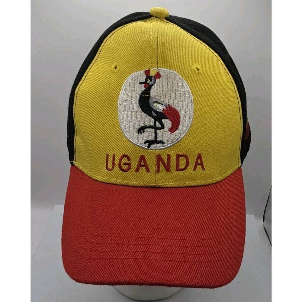 Uganda Crested Crane Strapback Hat Baseball‎ Cap Yellow Red Black Ugandan Flag